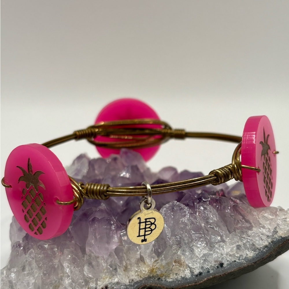 Bourbon & Bowties Pink and Gold Pineapple Bracelet